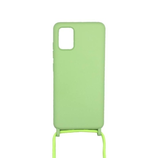 Back Cover Σιλικόνης με Λουράκι Πράσινο (Galaxy A35)