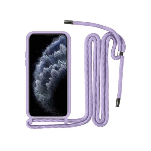 Back Cover Σιλικόνης με Λουράκι Μωβ (Samsung Galaxy A35 5G)