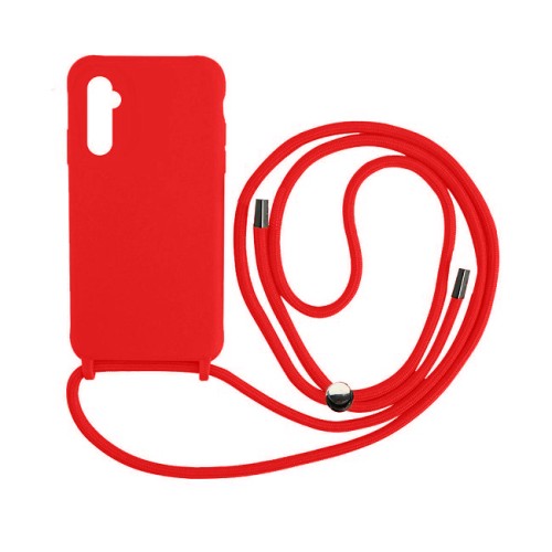 Back Cover Σιλικόνης με Λουράκι Κόκκινο (Galaxy A35)