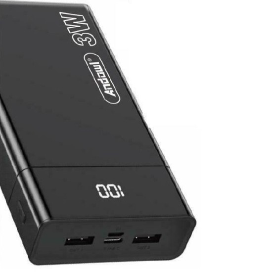 Power bank 30000mAh με φακό Andowl Q-CD666 Μαύρο