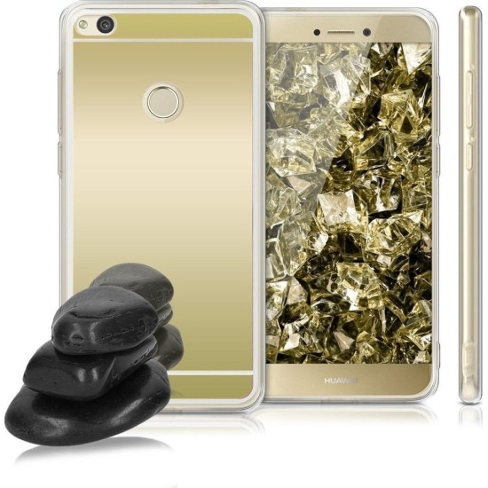 Forcell Silicone Mirror Case Gold for Huawei P8 Lite 2017 / P9 Lite 2017
