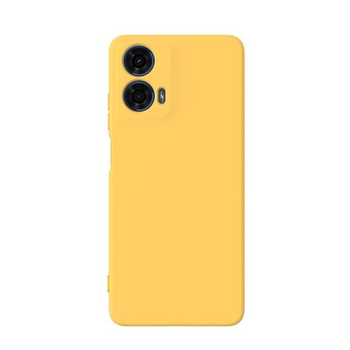  Back Cover Σιλικόνης Matte Κίτρινο Motorola Moto G04/ G24