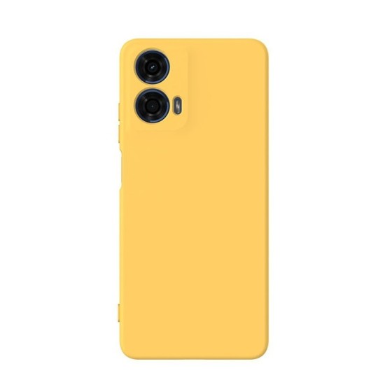  Back Cover Σιλικόνης Matte Κίτρινο Motorola Moto G04/ G24