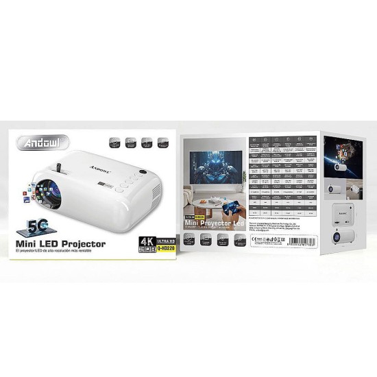 Andowl Q-HD220 Προτζέκτορας Mini Led 4K Ultra HD Λευκό 52589842 Andowl Q-HD220 Προτζέκτορας Mini Led 4K Ultra HD Λευκό 52589842