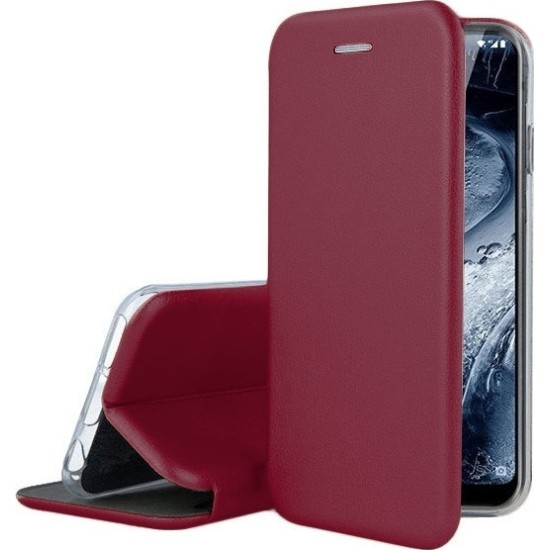 Oem Θήκη Βιβλίο Smart Magnet Elegance Για Realme C51/C53 Μπορντό