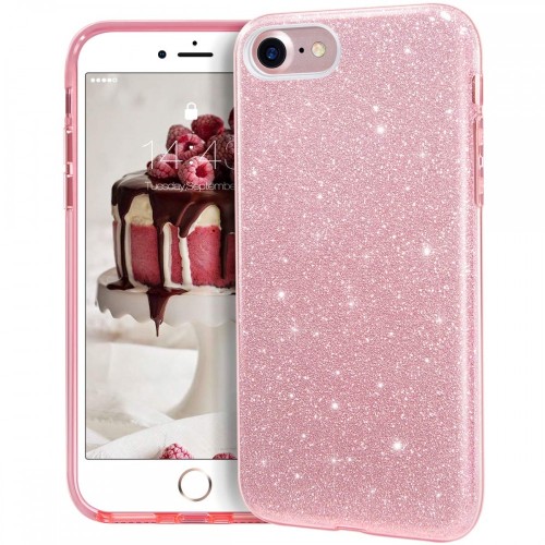 OEM Θήκη Σιλικόνης με Glitter για iPhone 7/8 / SE 2020 ροζ OEM Θήκη Σιλικόνης με Glitter για iPhone 7/8 / SE 2020 ροζ