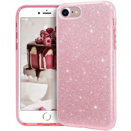 OEM Θήκη Σιλικόνης με Glitter για iPhone 7/8 / SE 2020 ροζ OEM Θήκη Σιλικόνης με Glitter για iPhone 7/8 / SE 2020 ροζ