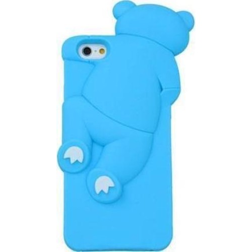 OEM Back Cover Σιλικόνης 3D Mr Bear Μπλε (Galaxy S7)