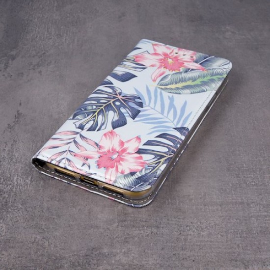 OEM ΘΗΚΗ ΒΙΒΛΙΟ ΜΕ ΠΑΡΑΘΥΡΑ ΓΙΑ SAMSUNG GALAXY J7 (2017) ΜΕ ΠΛΑΓΙΟ ΚΟΥΜΠΩΜΑ ΓΑΛΑΖΙΟ