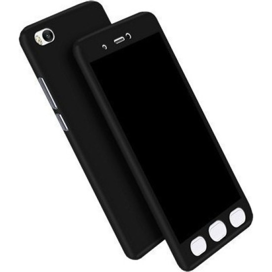 OEM 360 Full Body Μαύρο + Tempered Glass (Xiaomi Redmi 4a)