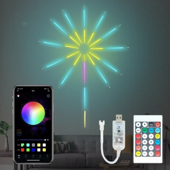 Ταινία LED Τροφοδοσίας USB (5V) RGB Μήκους 5m Σετ με Τηλεχειριστήριο και Τροφοδοτικό Τύπου SMD5050 31171