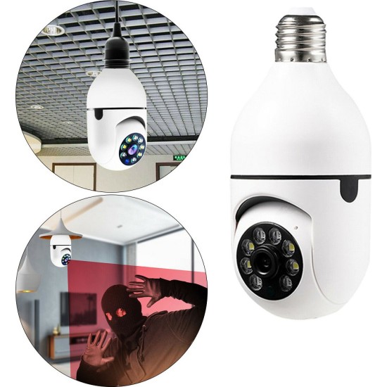 Πανοραμική Wifi IP Κάμερα-Λάμπα E27 2MP HD Με Αισθητήρα Κίνησης & Night Vision JT8177