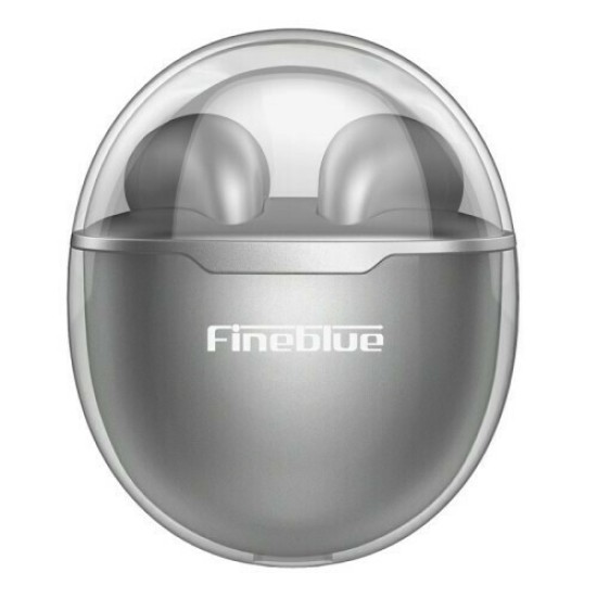 Fineblue F22 Pro Earbud Bluetooth Handsfree Ακουστικά με Θήκη Φόρτισης Γκρι