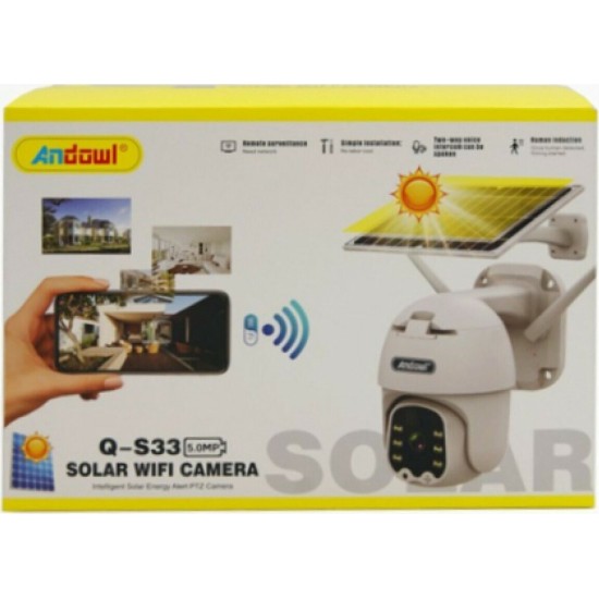 Andowl Q-S33 IP Κάμερα Παρακολούθησης Wi-Fi 1080p Full HD Αδιάβροχη Μπαταρίας με Αμφίδρομη Επικοινωνία Q-S33 26681221