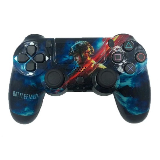 Ασύρματο Gamepad - Χειριστήριο για PS4 και PC Double Motor Vibration 4 με Σχέδιο BattleField Ασύρματο Gamepad - Χειριστήριο για PS4 και PC Double Motor Vibration 4 με Σχέδιο BattleField