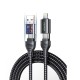 AWEI CL-126 4 σε 1 60W Τύπος C έως Τύπος C Καλώδιο γρήγορης φόρτισης USB C για συσκευές iPhone, φορητούς υπολογιστές 1.2M