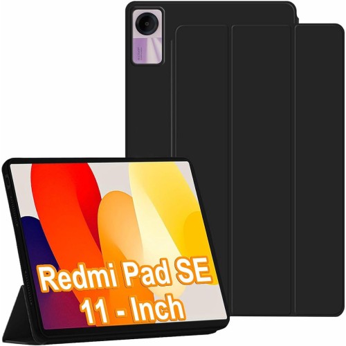 Tri-fold Flip Cover Δερματίνης Ανθεκτική Μαύρο Xiaomi Redmi Pad SE 11 SE-40682