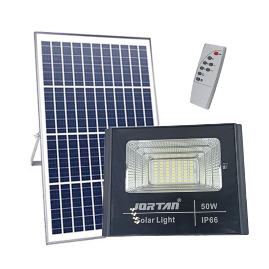 Στεγανός Ηλιακός Προβολέας LED 50W Ψυχρό Λευκό 6500K με Τηλεχειριστήριο IP66 RL-JT-BJ50W-TZ 40699150