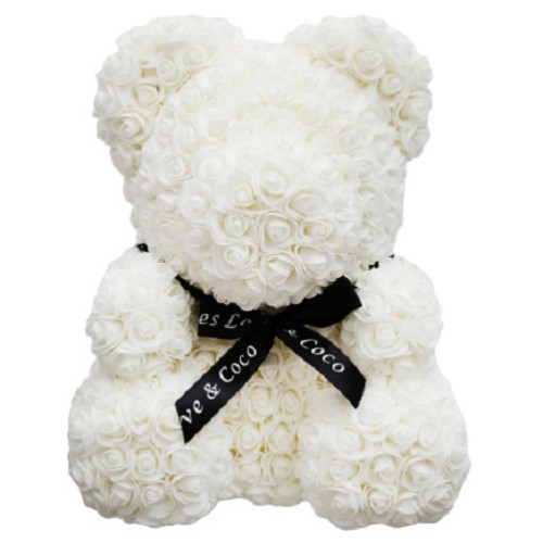 Αρκουδάκι Από Τεχνητά Τριαντάφυλλα 25X17cm Bear Roses Ασπρο Αρκουδάκι Από Τεχνητά Τριαντάφυλλα 25X17cm Bear Roses Ασπρο