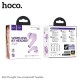 Hoco EQ2 In-ear Bluetooth Handsfree Ακουστικά με Θήκη Φόρτισης Μωβ