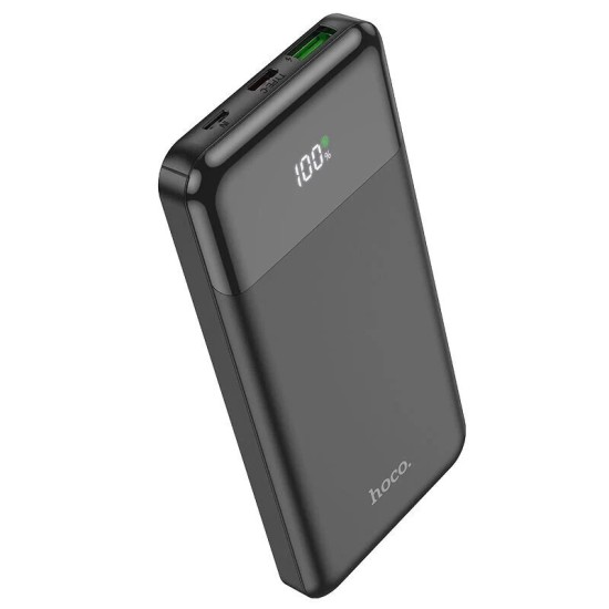 Hoco J102 Power Bank 10000mAh 20W με Θύρα USB-A και Θύρα USB-C Quick Charge 3.0 Μαύρο