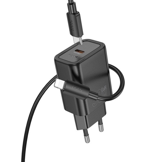 HOCO wall charger Type C + cable Type C to Lightning PD QC 30W N62 black