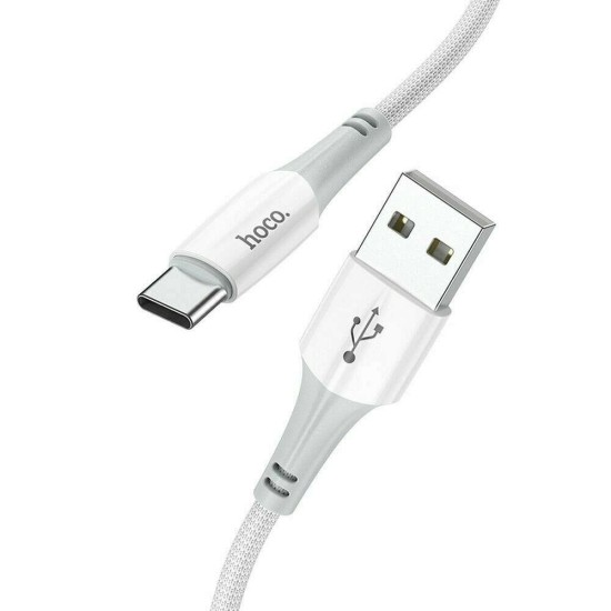 Hoco X70 Braided USB to type-c Cable Λευκό 1m