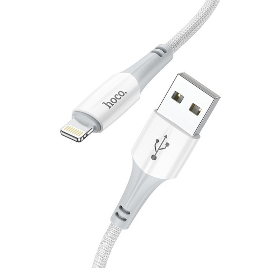 Hoco X70 Braided USB to Lightning Cable Λευκό 1m