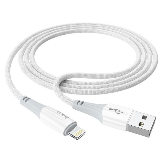 Hoco X70 Braided USB to Lightning Cable Λευκό 1m
