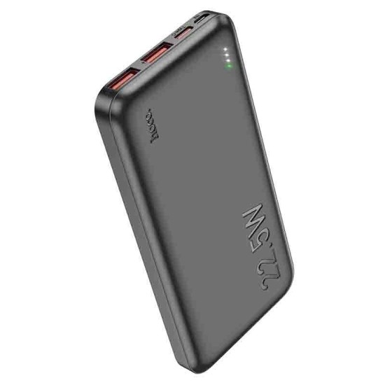 Hoco J101 Astute Power Bank 10000mAh 22.5W με 2 Θύρες USB-A και Θύρα USB-C Power Delivery / Quick Charge 3.0 Μαύρο Hoco J101 Astute Power Bank 10000mAh 22.5W με 2 Θύρες USB-A και Θύρα USB-C Power Delivery / Quick Charge 3.0 Μαύρο