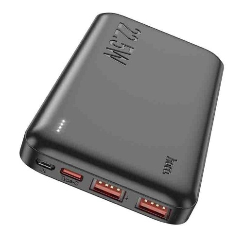 Hoco J101 Astute Power Bank 10000mAh 22.5W με 2 Θύρες USB-A και Θύρα USB-C Power Delivery / Quick Charge 3.0 Μαύρο