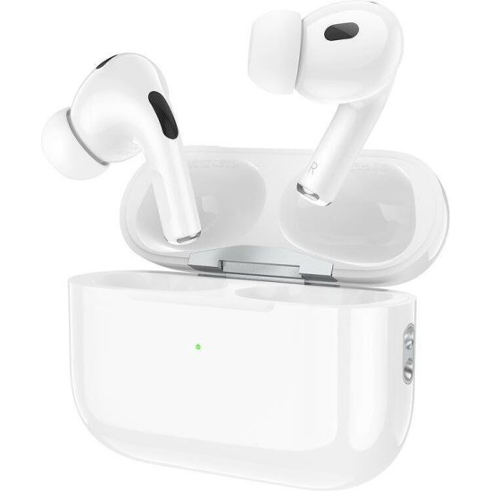 Hoco EW47 Earbud Bluetooth Handsfree Ακουστικά με Θήκη Φόρτισης Λευκά