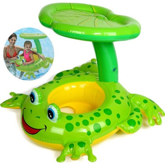 Βρεφικό Σωσίβιο Swimtrainer με Μήκος 70εκ. και Σκίαστρο για 6 Μηνών έως 3 Ετών Πράσινο 8251 05004FRG00GN Βάτραχος Βρεφικό Σωσίβιο Swimtrainer με Μήκος 70εκ. και Σκίαστρο για 6 Μηνών έως 3 Ετών Πράσινο 8251 05004FRG00GN Βάτραχος