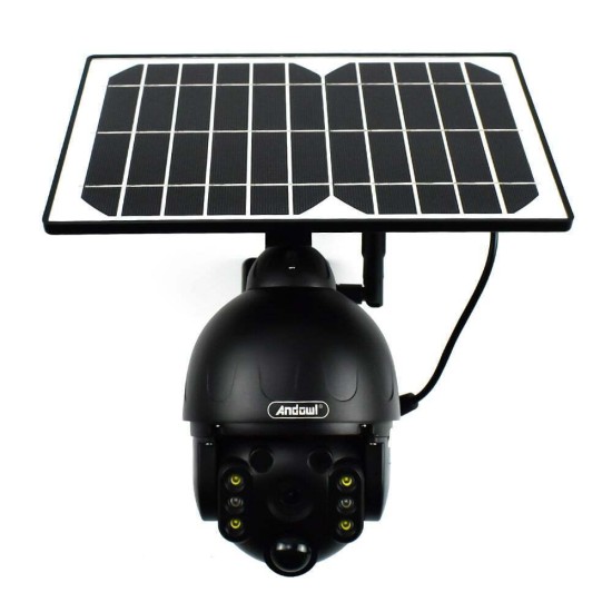 Andowl IP Κάμερα Παρακολούθησης Wi-Fi 1080p Full HD Αδιάβροχη Μπαταρίας με Αμφίδρομη Επικοινωνία σε Μαύρο Χρώμα Q-SX80