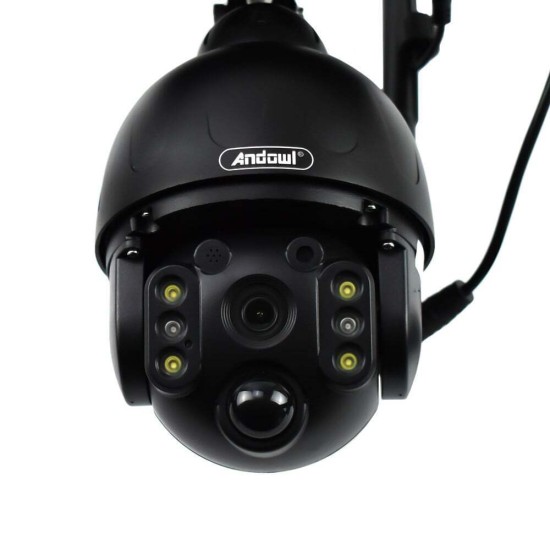 Andowl IP Κάμερα Παρακολούθησης Wi-Fi 1080p Full HD Αδιάβροχη Μπαταρίας με Αμφίδρομη Επικοινωνία σε Μαύρο Χρώμα Q-SX80