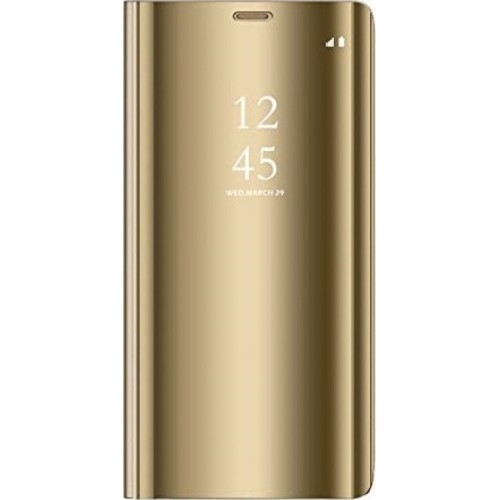 Hurtel Clear View Book Δερματίνης / Πλαστικό Χρυσό (Galaxy A7 2018)