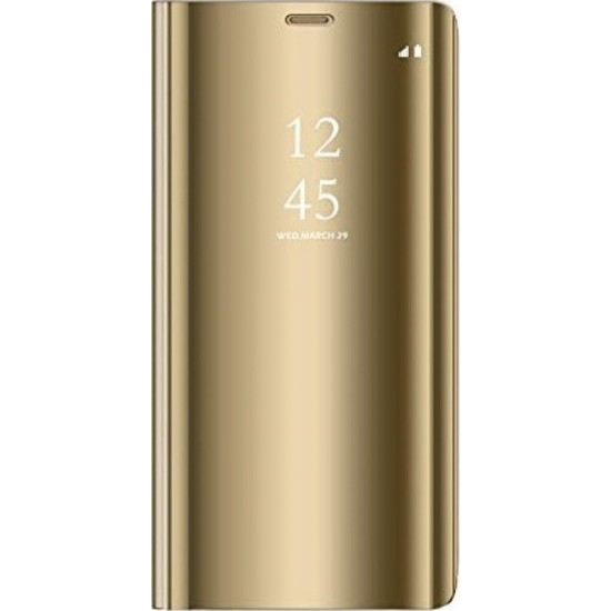 Hurtel Clear View Book Δερματίνης / Πλαστικό Χρυσό (Galaxy A7 2018) Hurtel Clear View Book Δερματίνης / Πλαστικό Χρυσό (Galaxy A7 2018)