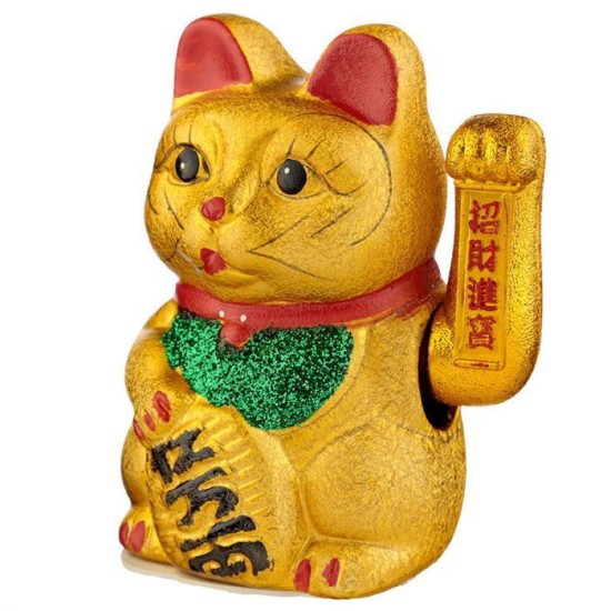 Διακοσμητική Γάτα από Κεραμικό Υλικό Maneki Neko Χρυσή 20cm Διακοσμητική Γάτα από Κεραμικό Υλικό Maneki Neko Χρυσή 20cm
