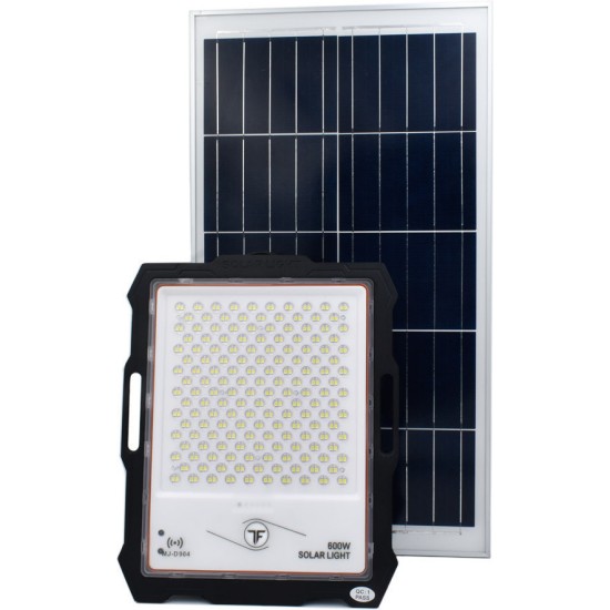 Ηλιακός Προβολέας LED 600W IP67 με Τηλεχειρισμό MJ-D904 Μαύρο OEM