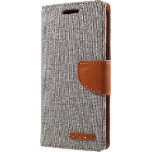 OEM Canvas Wallet Υφασμάτινο Γκρι (Galaxy S6)