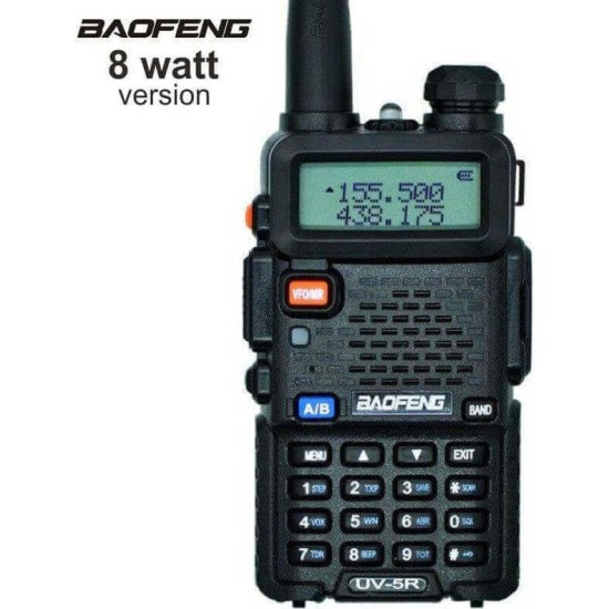Baofeng UV-5R (8W) Ασύρματος Πομποδέκτης UHF/VHF 8W (Handsfree) BF-UV5R-8w