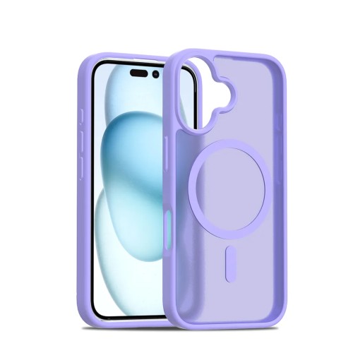 θηκη iphone 16e matte magnetic series συμβατο με magsafe φορτιστη, πλατη αντικραδασμικη απο premium tpu λιλα