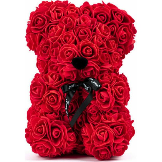 Aleiferopoulos Flowers Αρκουδάκι από Τεχνητά Τριαντάφυλλα Κόκκινο 25cm Σε Κουτί B101 Aleiferopoulos Flowers Αρκουδάκι από Τεχνητά Τριαντάφυλλα Κόκκινο 25cm Σε Κουτί B101