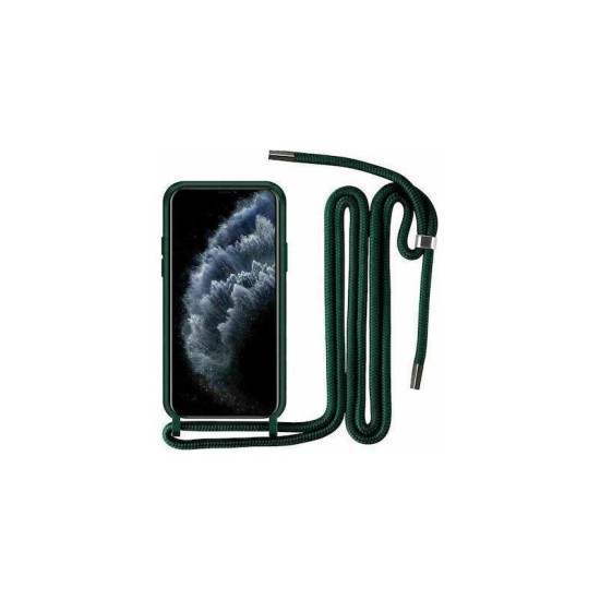 Xiaomi Redmi Note Back Cover Σιλικόνης με Λουράκι Πράσινο (Xiaomi Redmi Note 11s, Redmi Note 12s, redmi note 11-4G)