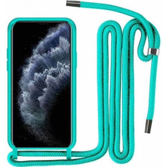 Back Cover Σιλικόνης με Λουράκι Τιρκουάζ (Redmi Note 8) Back Cover Σιλικόνης με Λουράκι Τιρκουάζ (Redmi Note 8)