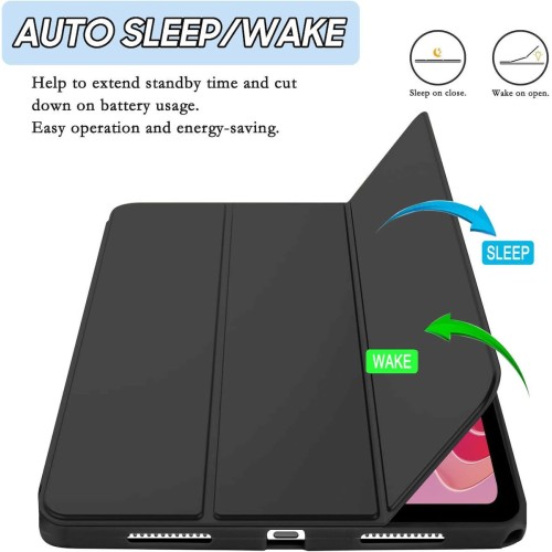 Ultra Slim Case Lenovo Idea Tab Plus Tab K12 12.1" 2025 Tpu Silicone Smart Cover Black