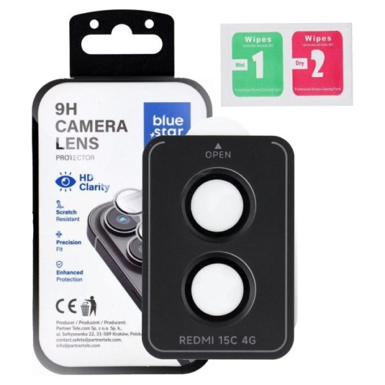 Camera Lens Tempered Glass Prοtector Black (Xiaomi Redmi 15C 5G)