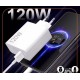 Moxom Φορτιστής με Θύρα USB-A και Καλώδιο USB-C 120W Λευκός (MX-HC246)