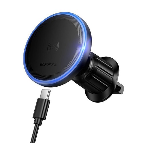 Borofone Wireless Car Charger BH224 Flash, 15W, 1.67A, Black Borofone Wireless Car Charger BH224 Flash, 15W, 1.67A, Black