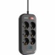 Ldnio SE6403C Πολύπριζο 6 Θέσεων με Διακόπτη 2 USB-A και 2 USB-C και Καλώδιο 2m Μαύρο